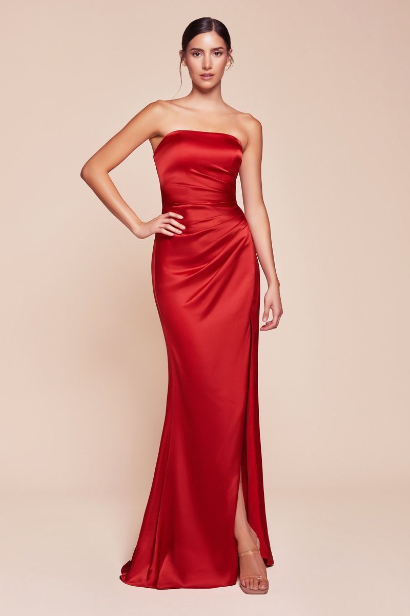 Prom Dresses Long Formal Fitted Prom Evening Dress Red