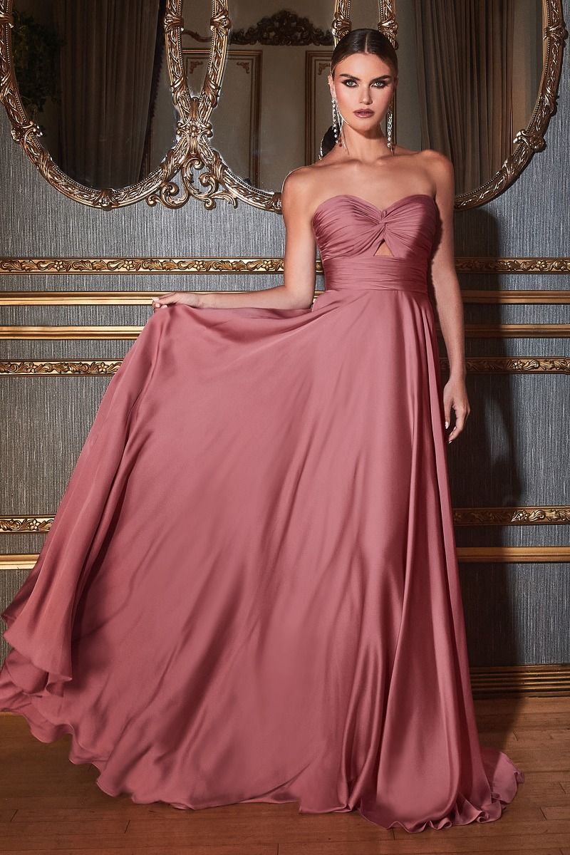 Prom Dresses Long A Line Prom Formal Gown Mauve Rose