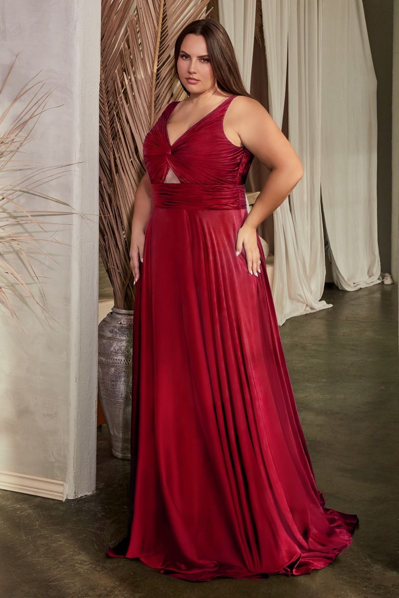 Plus Size Dresses Long A Line Formal Plus Size Evening Dress Burgundy