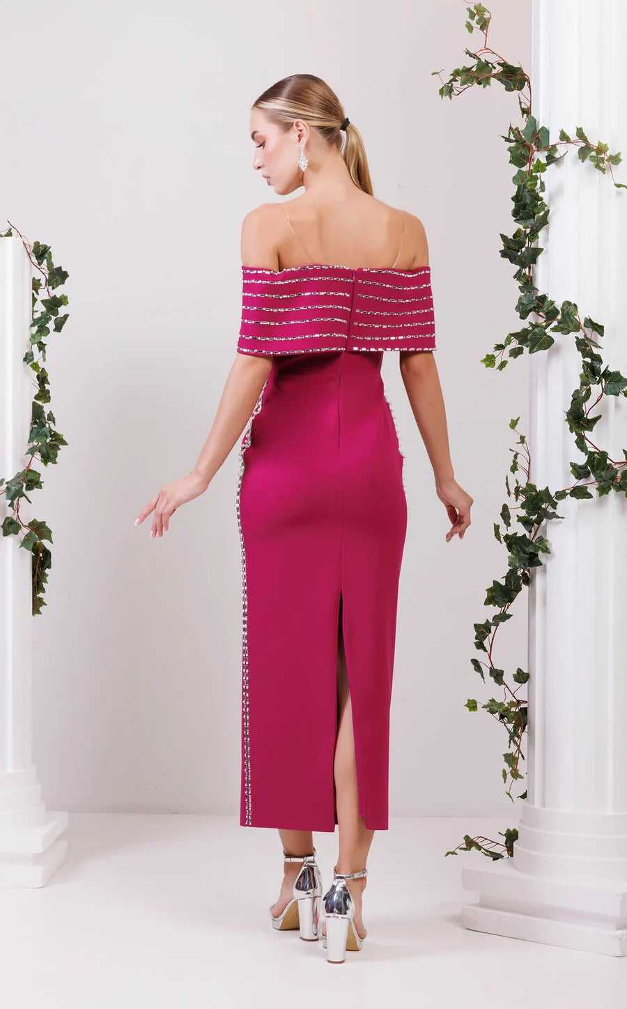 Prom Dresses Formal Long Beaded Prom Dress Fuchsia