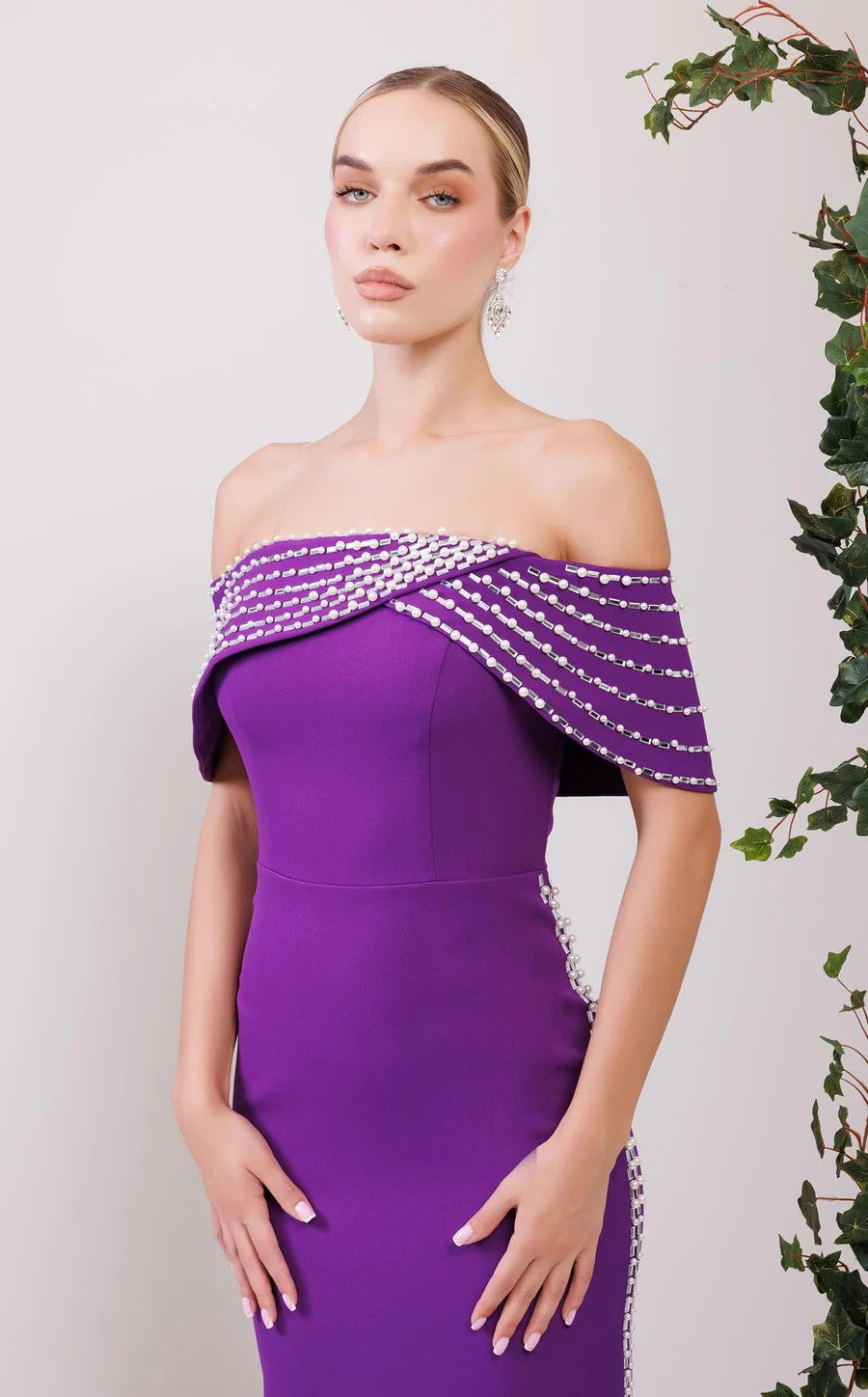 Prom Dresses Formal Long Beaded Prom Dress Purple