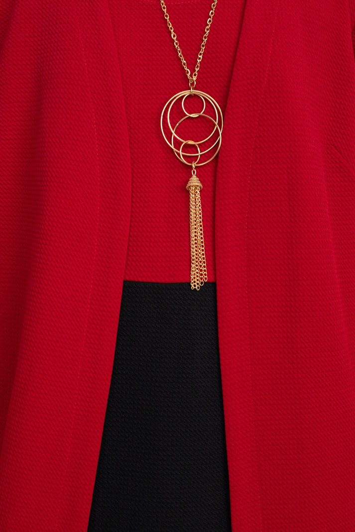 Cocktail Dresses Short Mother of the Bride Jacket Dress Red Black