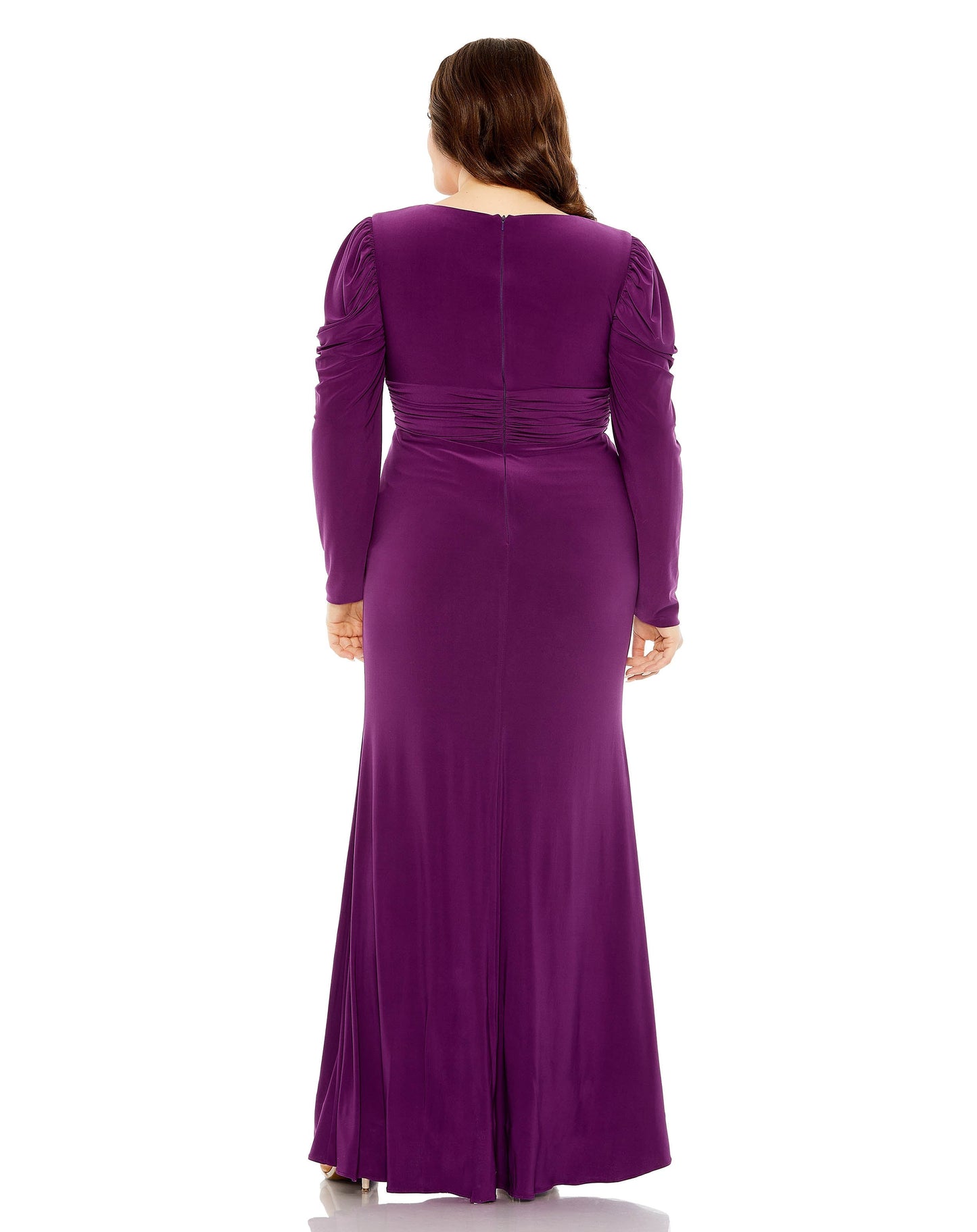 Plus Size Dresses Plus Size Long Sleeve Formal Dress Plum