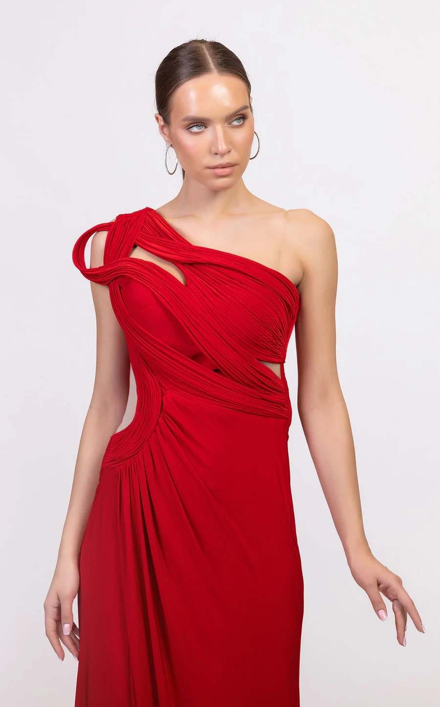 Prom Dresses Slit Prom Fitted Long Formal Dress Red