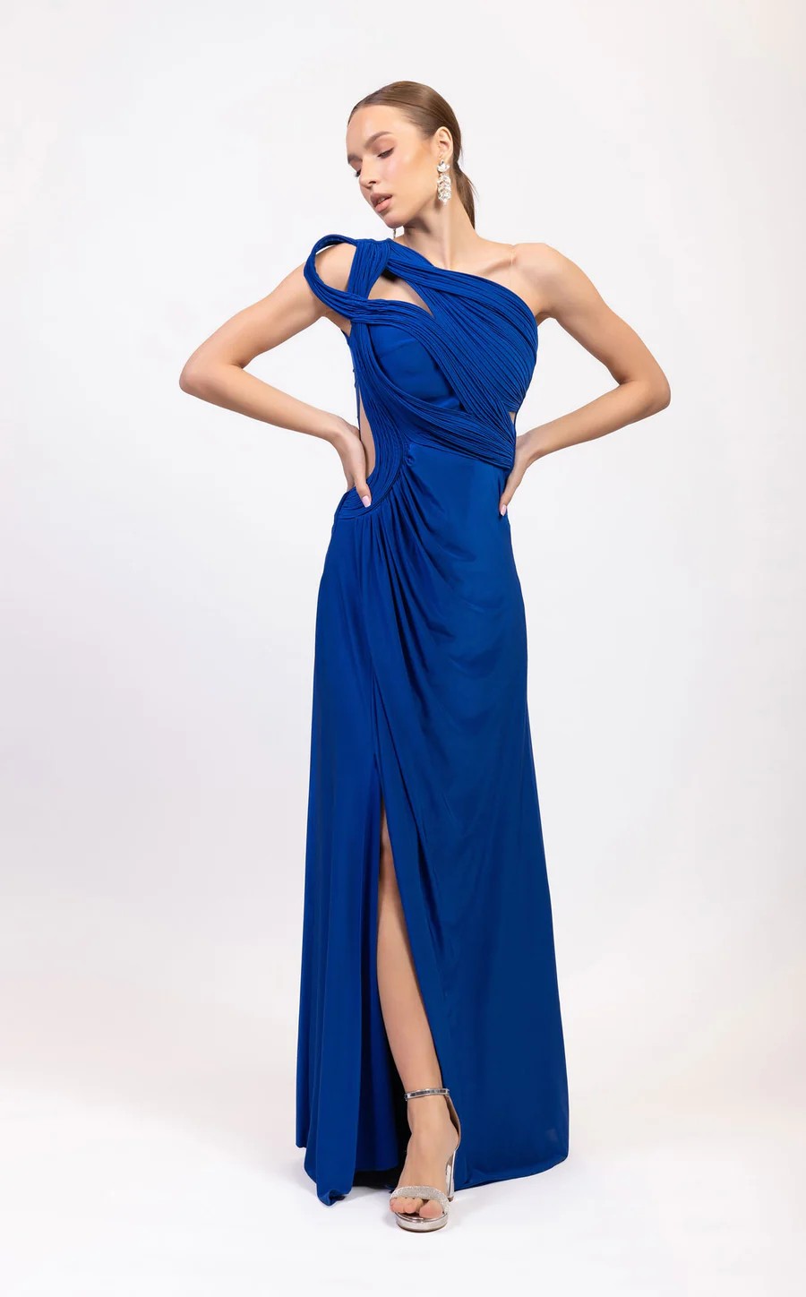 Prom Dresses Slit Prom Fitted Long Formal Dress Royal