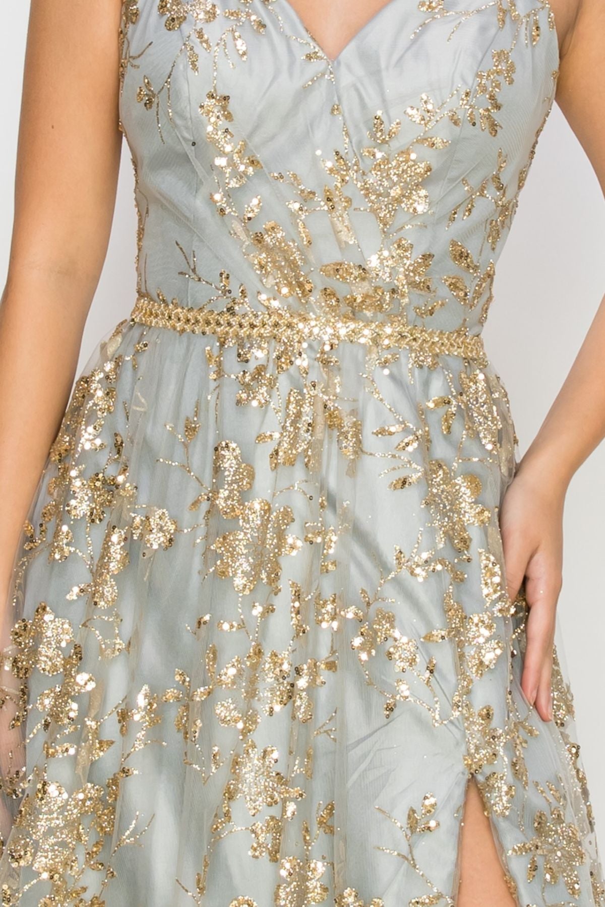 Prom Dresses Prom Long Glitter Print A Line Formal Dress Silver