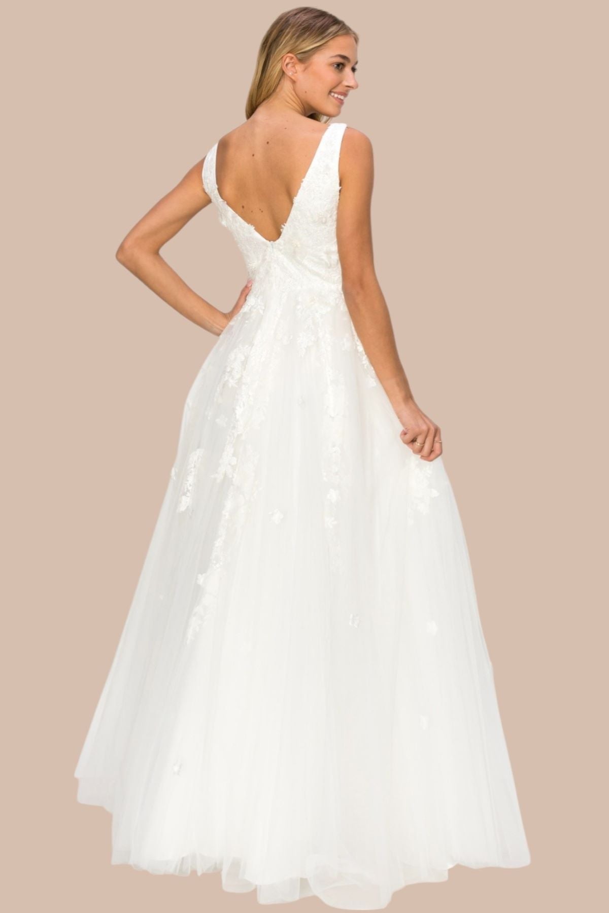 Wedding Dresses Long A Line Bridal Gown Glitter Wedding Dress White