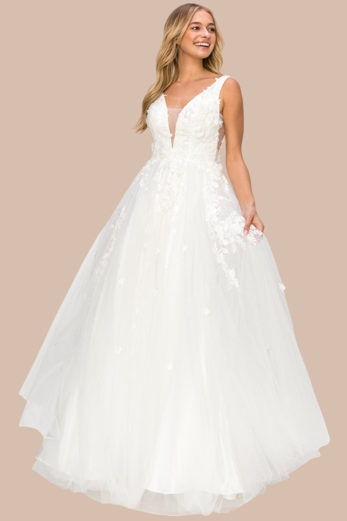 Wedding Dresses Long A Line Bridal Gown Glitter Wedding Dress White