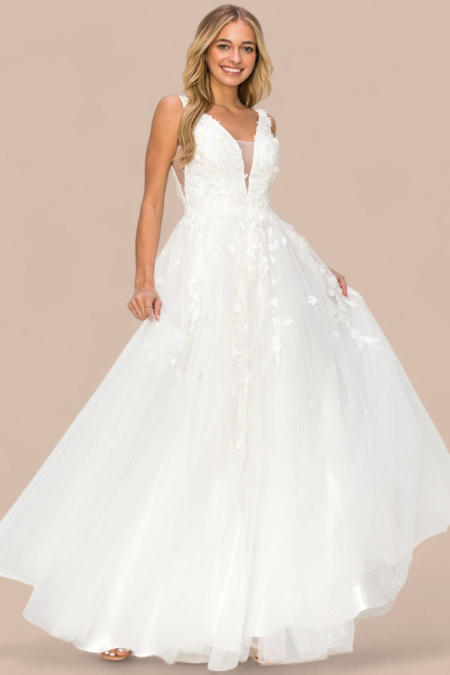 Wedding Dresses Long A Line Bridal Gown Glitter Wedding Dress White