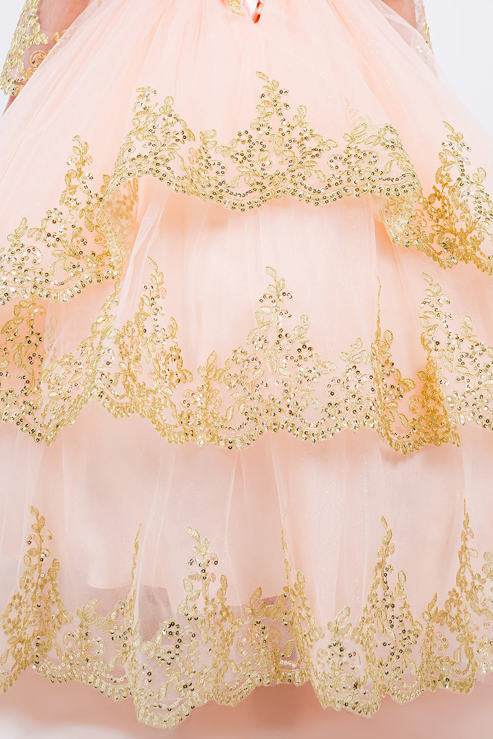 Flower Girl Dresses Glitter Lace Applique Flower Girl Dress Blush