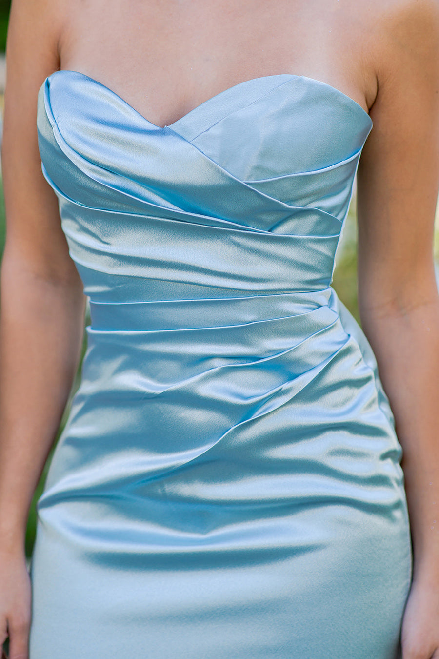 Prom DressesProm Long Formal Pleated Mermaid Dress Blue