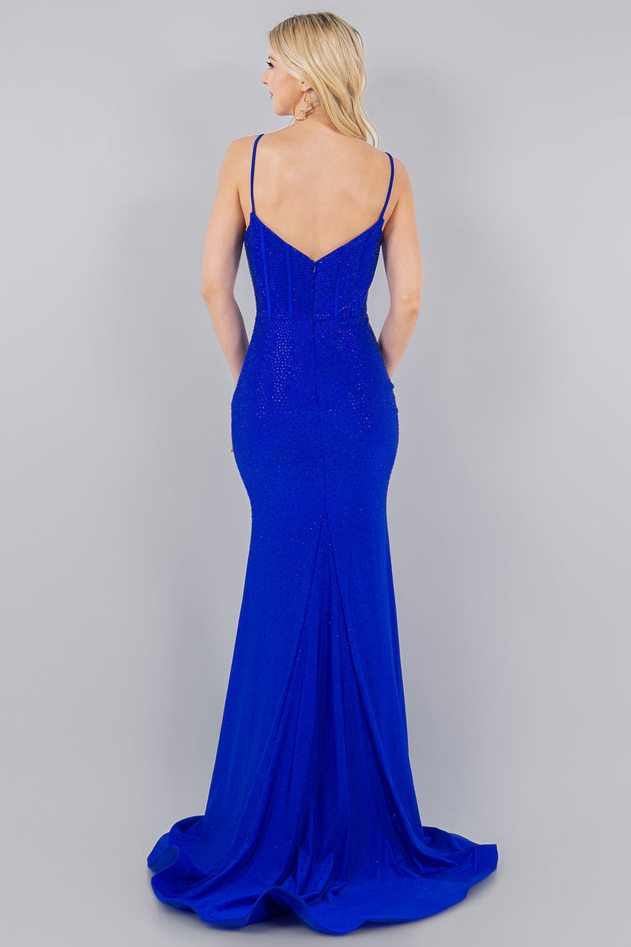 Prom Dresses Prom Fitted Beaded Corset Long Formal Dress Royal