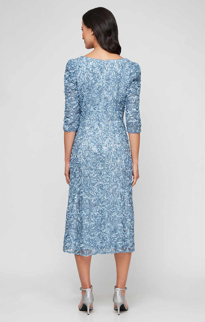 Mother of the Bride Dresses Formal Mother of the Bride Tea Length Dress Sky Blue