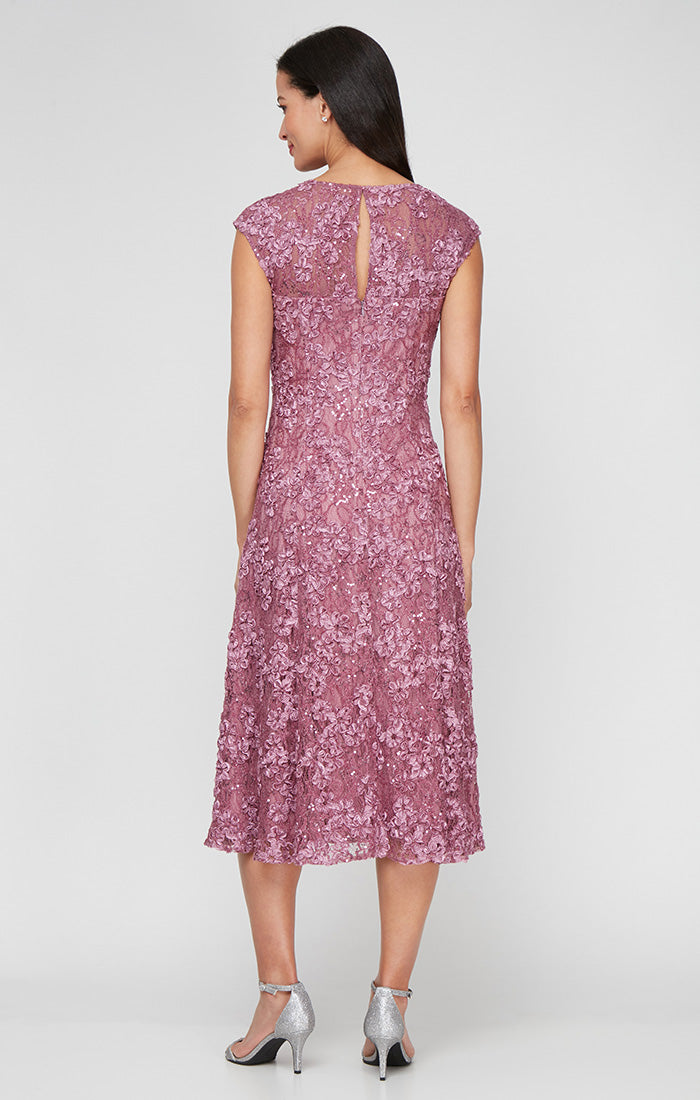 Cocktail Dresses Short Cocktail Midi Lace Dress Dark Mauve