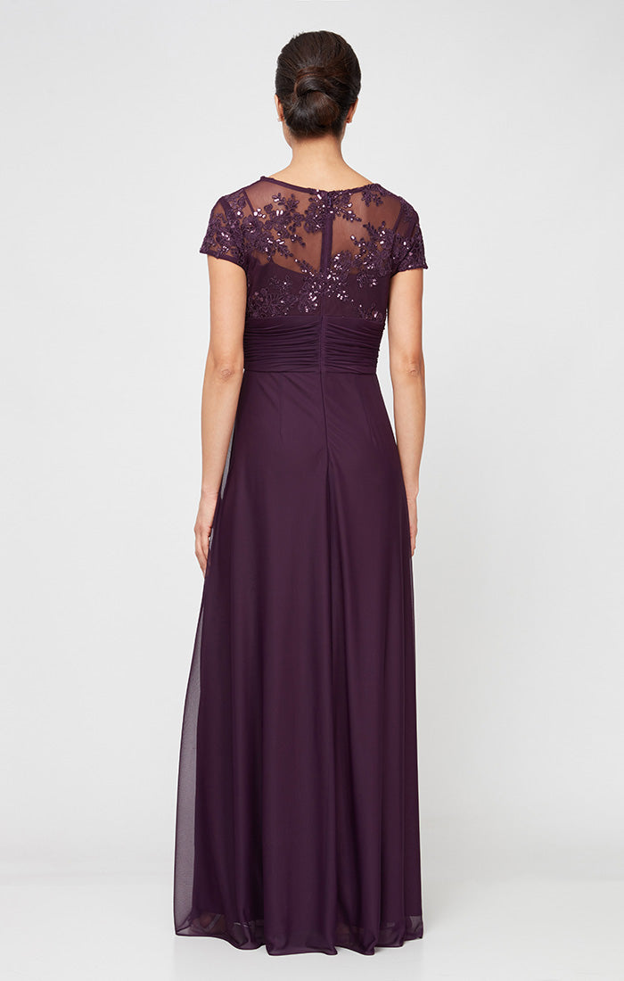 Formal Dresses Formal Long Pleated A Line Evening Dress Eggplant