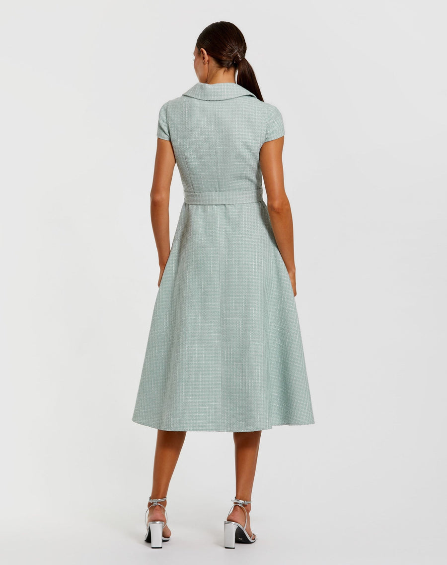 Cocktail Dresses Short A Line Midi Length Cocktail Dress Seafoam