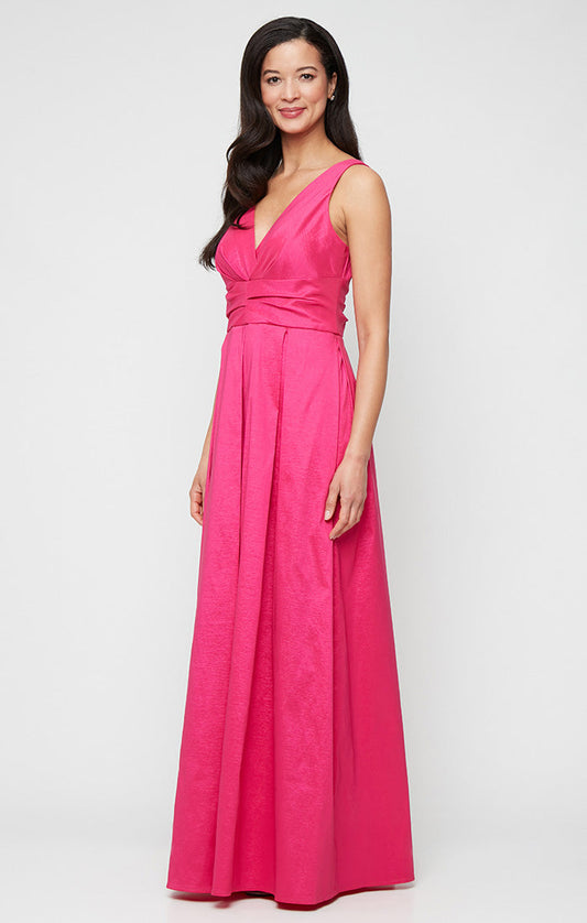 Formal Dresses Pleated Long Formal Evening Dress Fuchsia