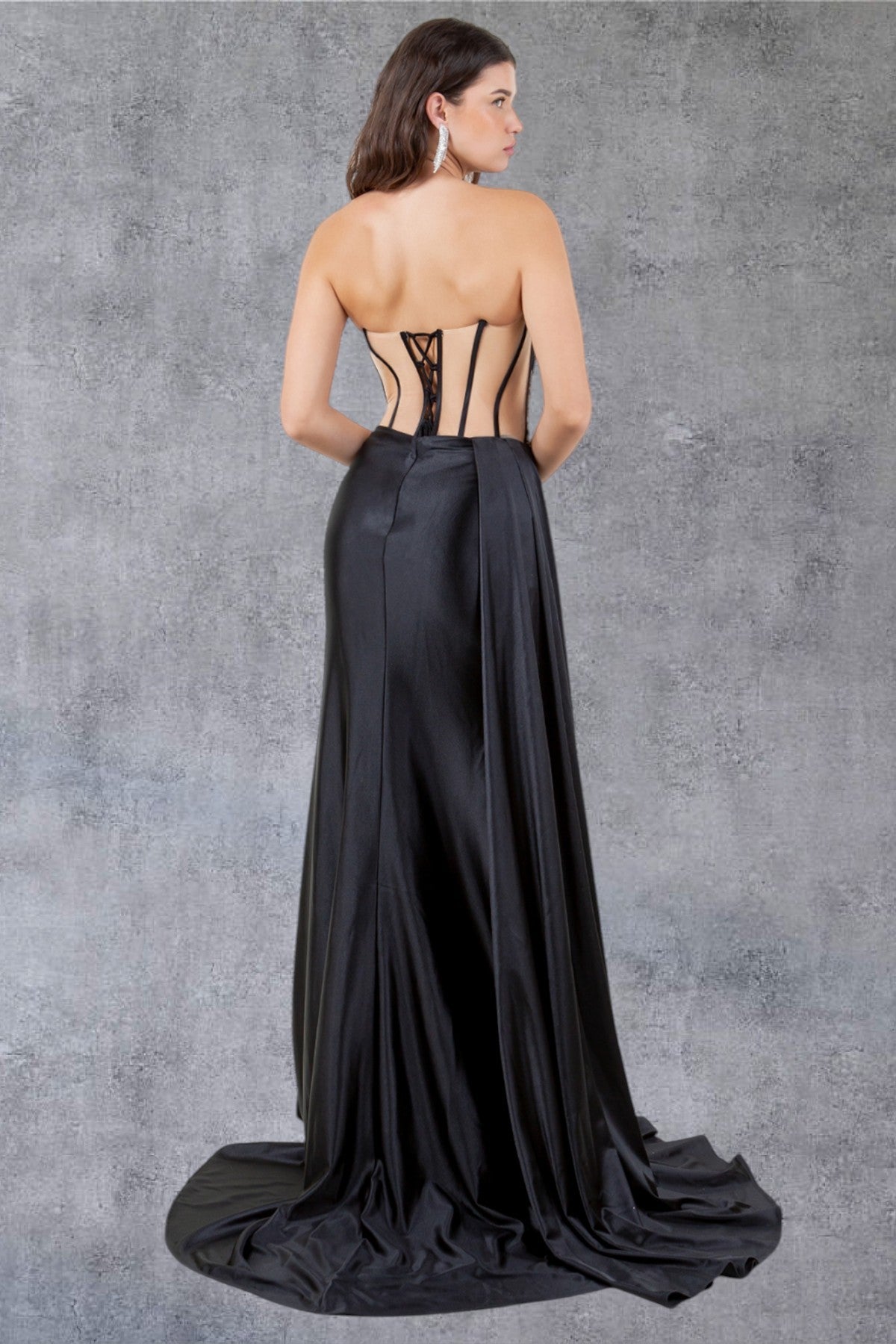 Prom Dresses Long Prom Formal Fitted Slit Evening Dress Black