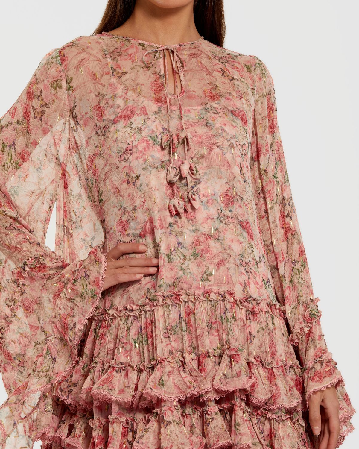 Cocktail Dresses Homecoming Short Cocktail Mini Ruffle Dress Pink Multi