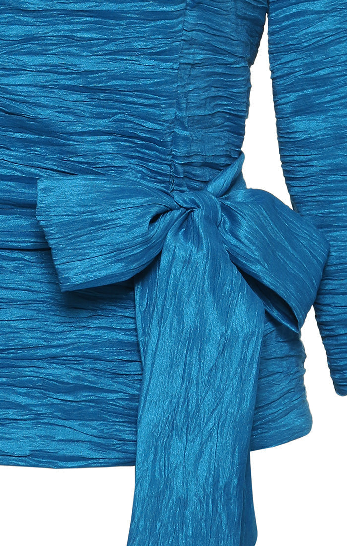 Top Fitted Formal Top Blouse Aqua