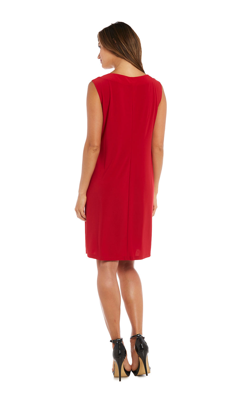 Mother of the Bride Dresses Short Beaded Petite Jacket Dress Red