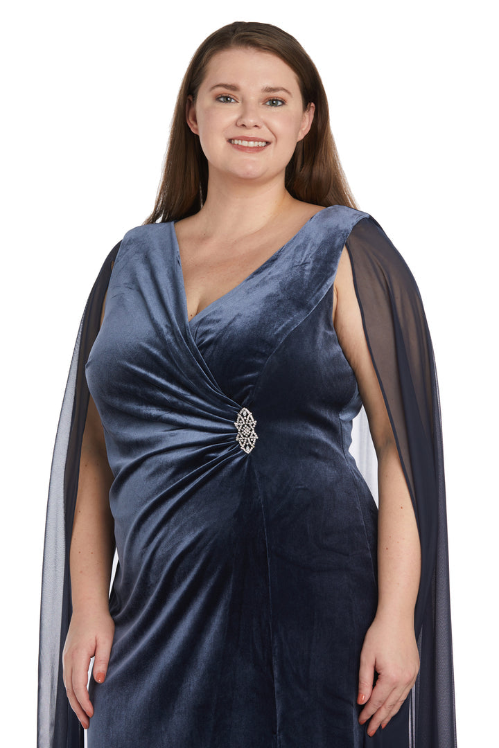 Plus Size Dresses Long Plus Size Cape Wrap Dress Charcoal