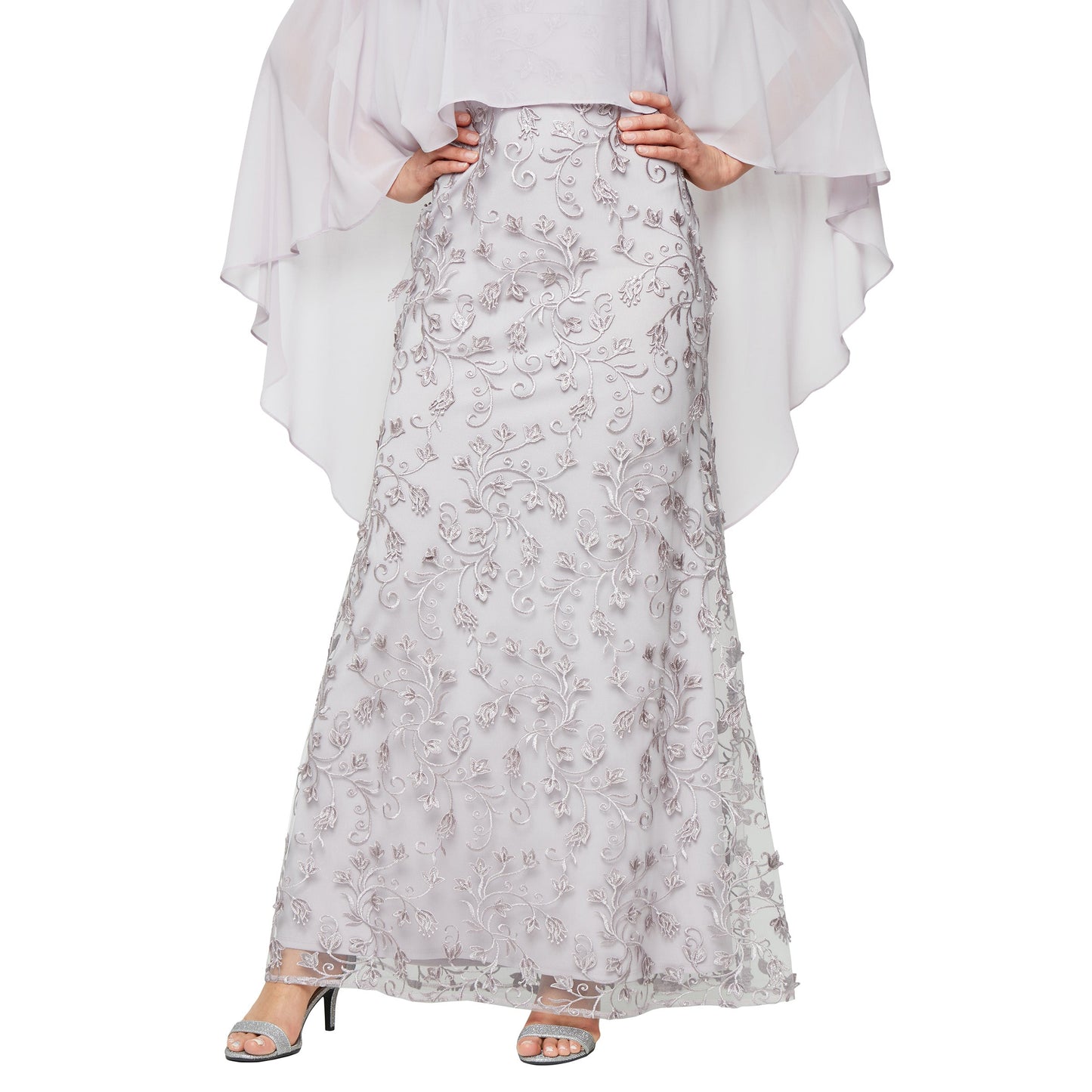 Mother of the Bride Dresses Mother of the Bride Long Formal Cape Dress Lavender
