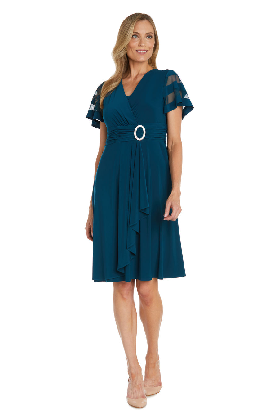 Cocktail Dresses Short Cocktail Cascade Dress Peacock