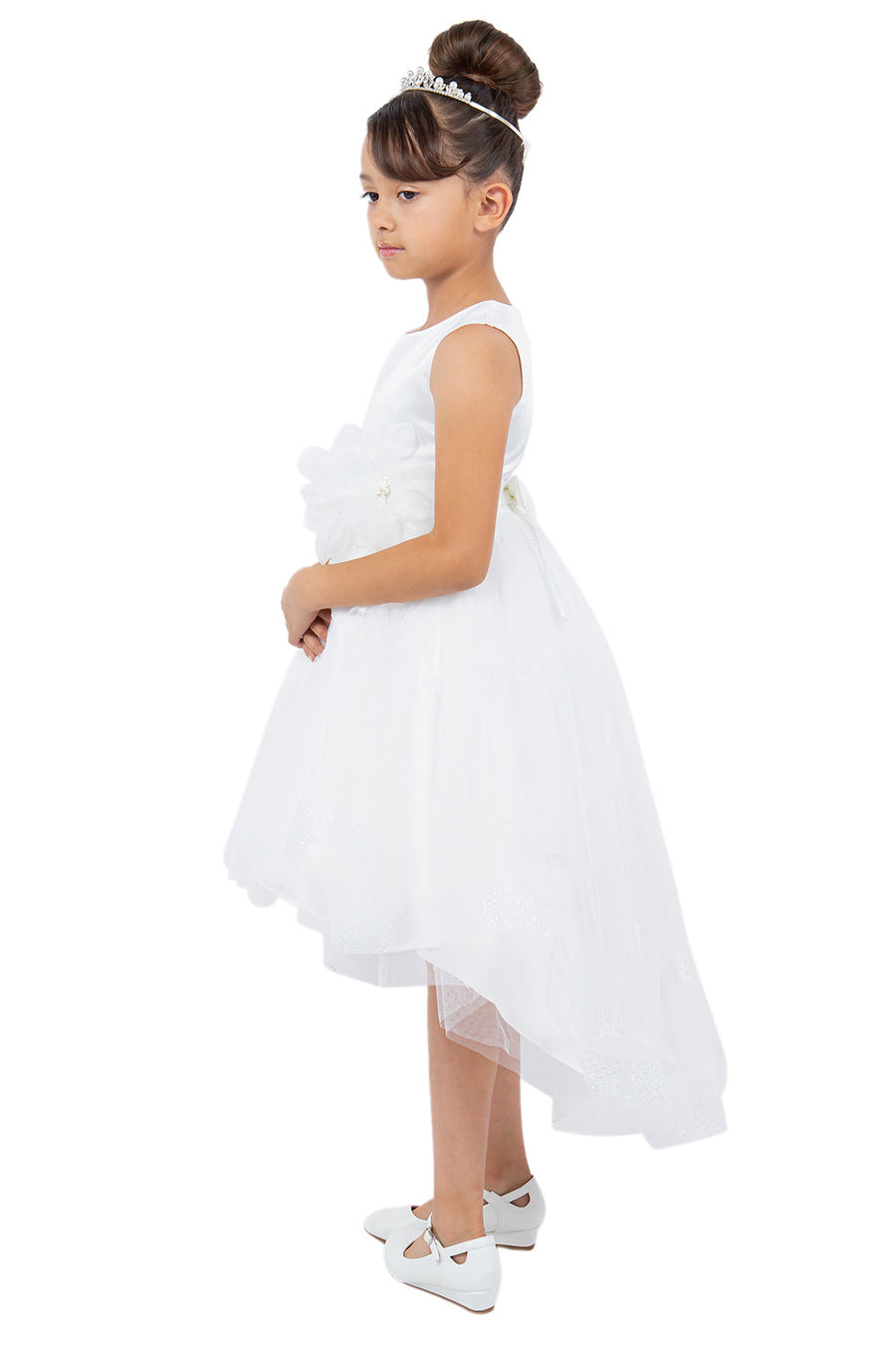 Flower Girl Dresses Lace High Low Flower Girl Dress White