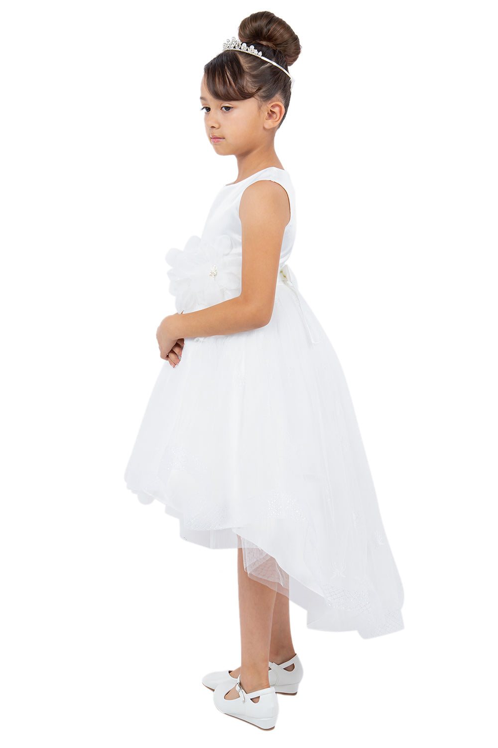 Flower Girl Dresses Lace High Low Flower Girl Dress White