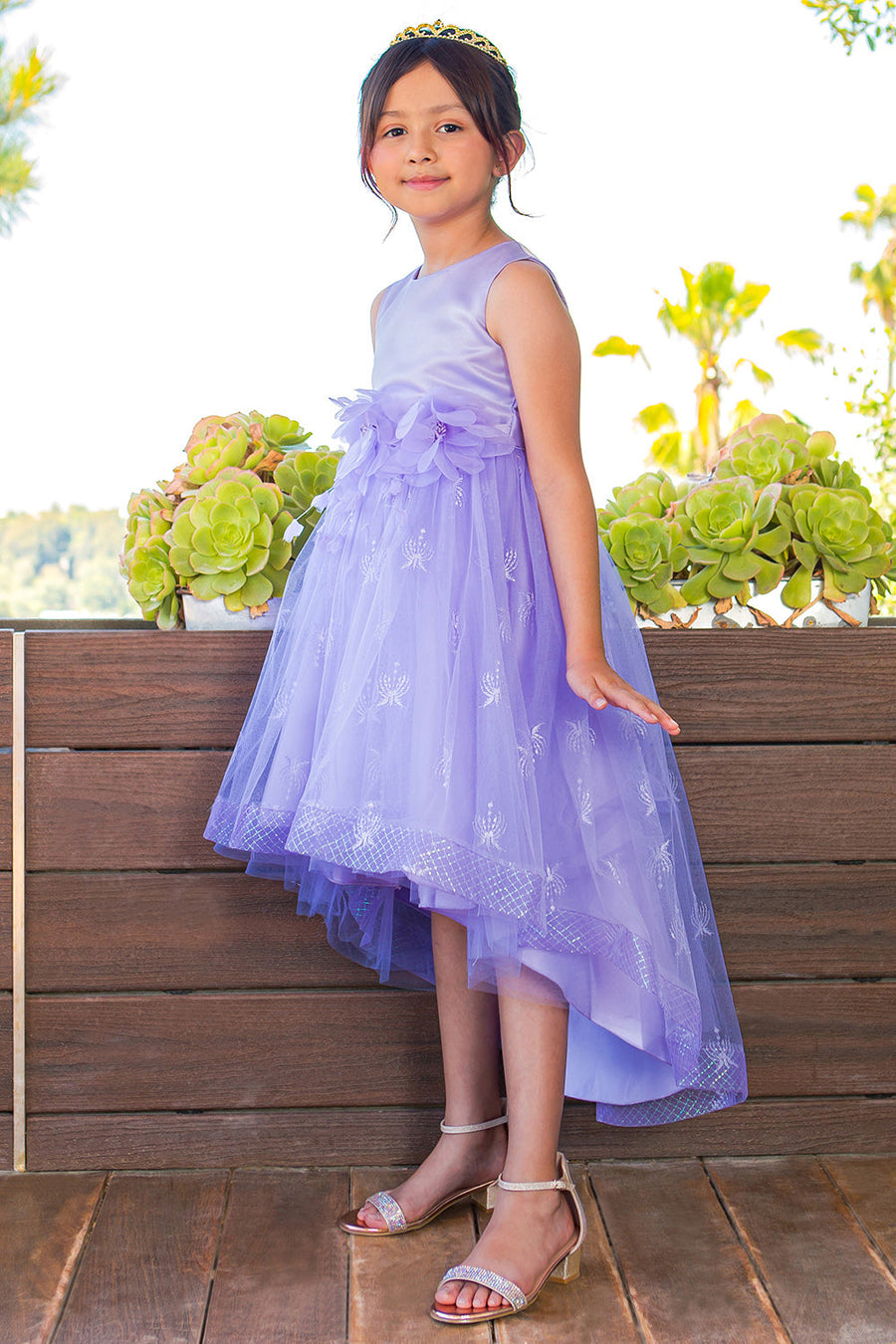 Flower Girl Dresses Lace High Low Flower Girl Dress Lilac