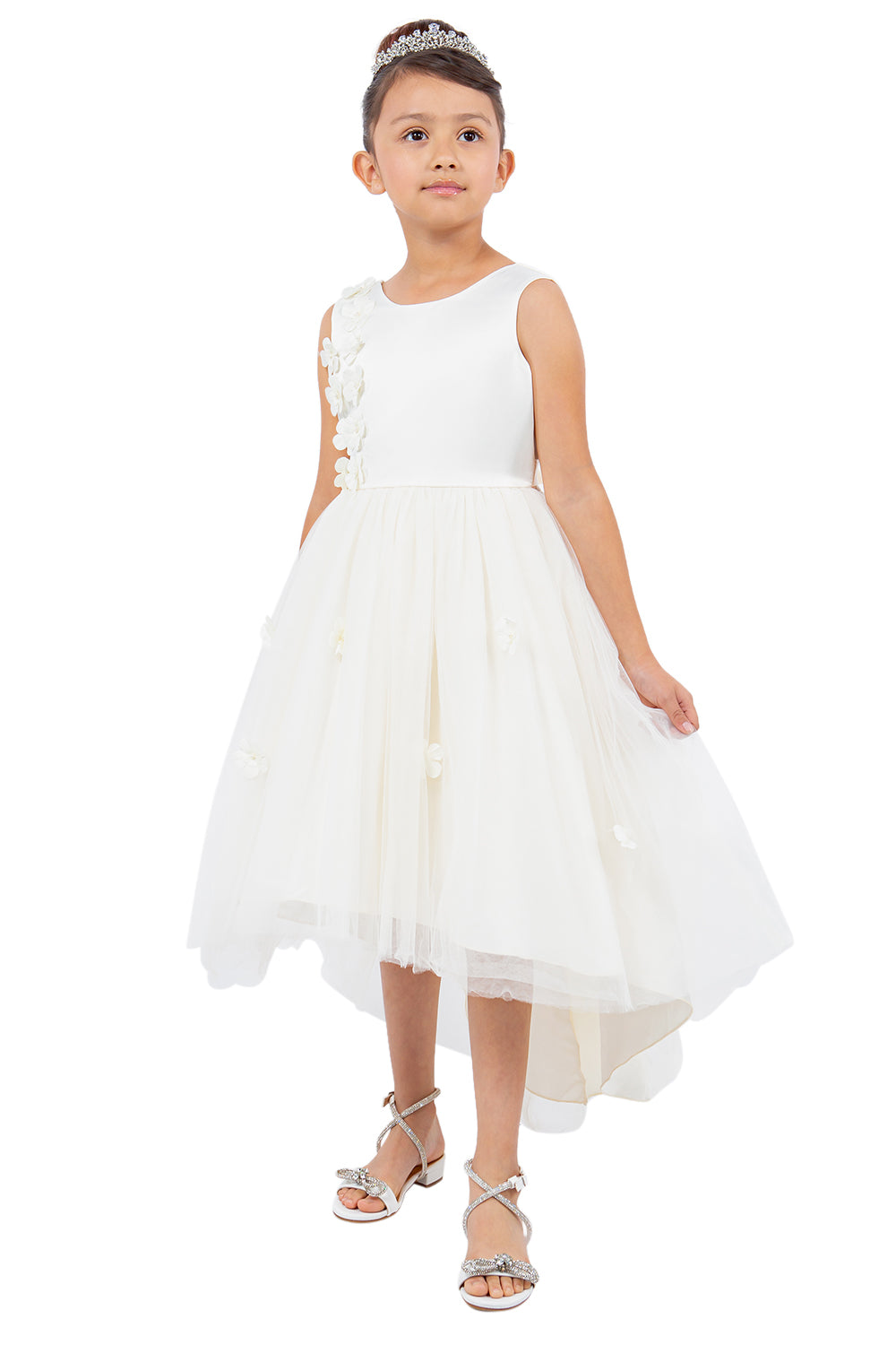 Flower Girl Dresses High Low A Line Flower Girl Dress Ivory