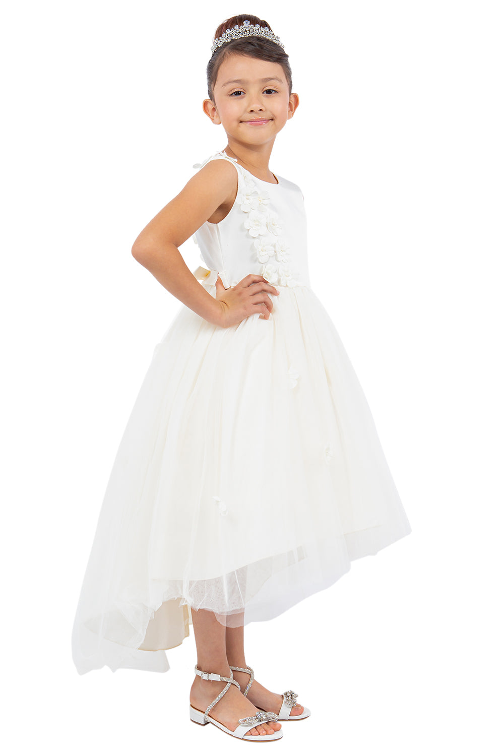 Flower Girl Dresses High Low A Line Flower Girl Dress Ivory
