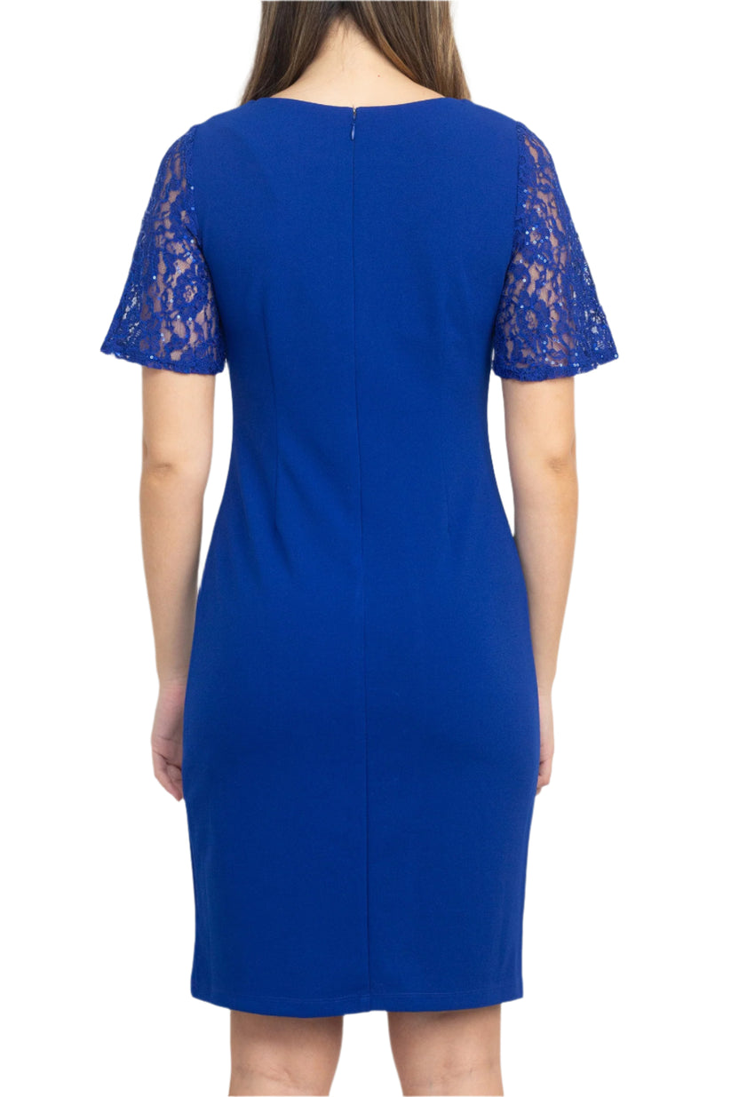 Cocktail Dresses Short Cocktail Fitted Dress Cobalt