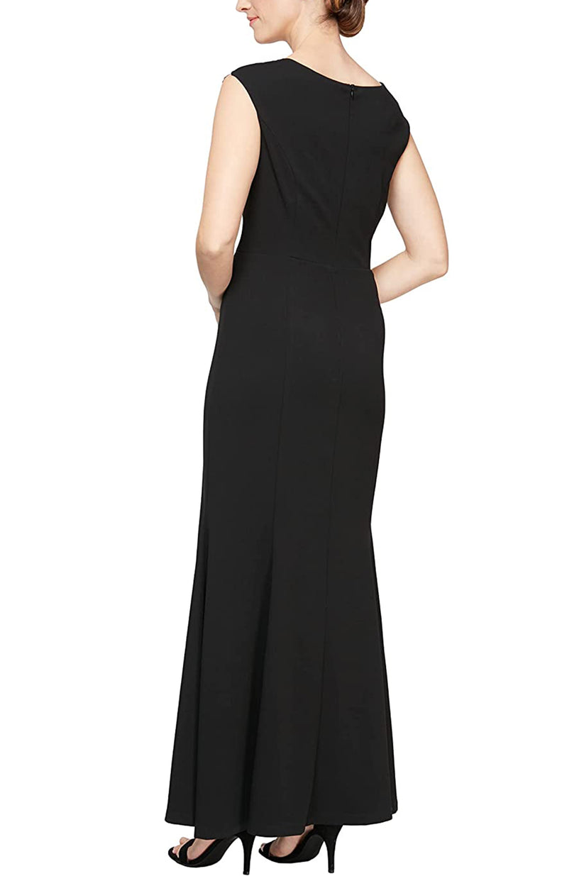 Formal Dresses Long Lace Slit Formal Dress BLACK GOLD