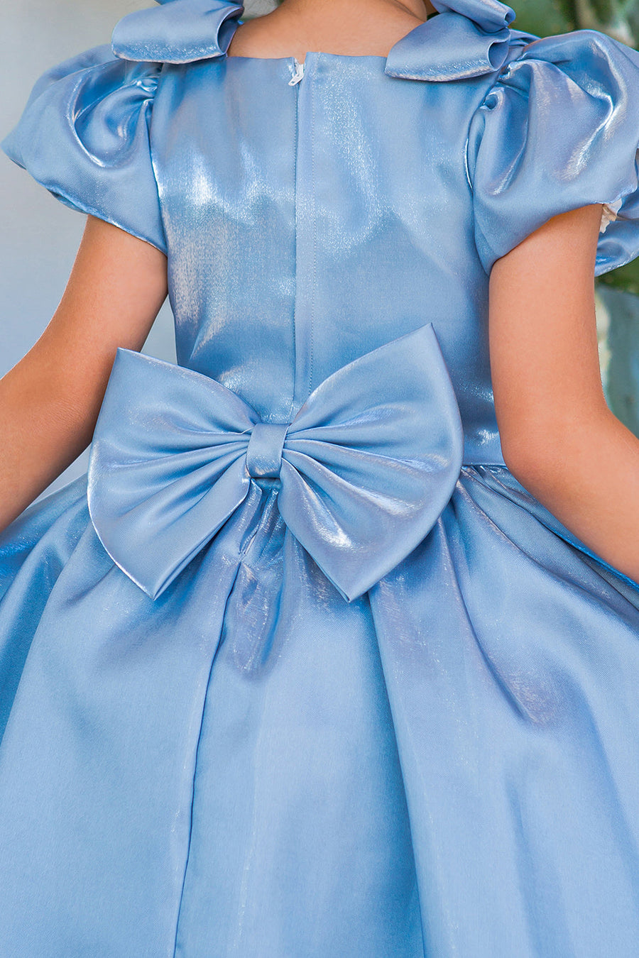 Flower Girl Dresses Pleated Short Flower Girl Dress Blue