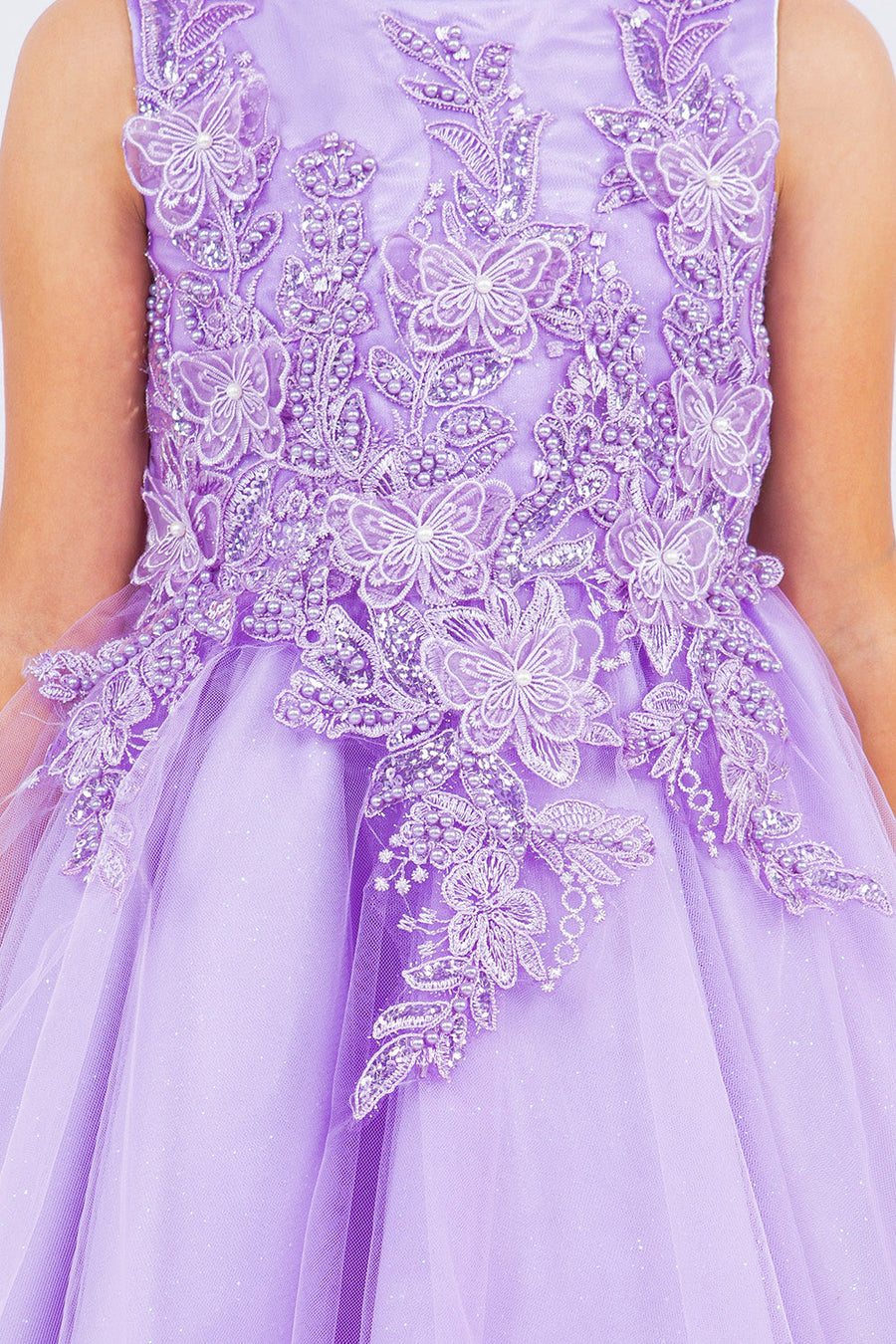 Flower Girl Dresses Short Applique Flower Girl Dresses Lilac