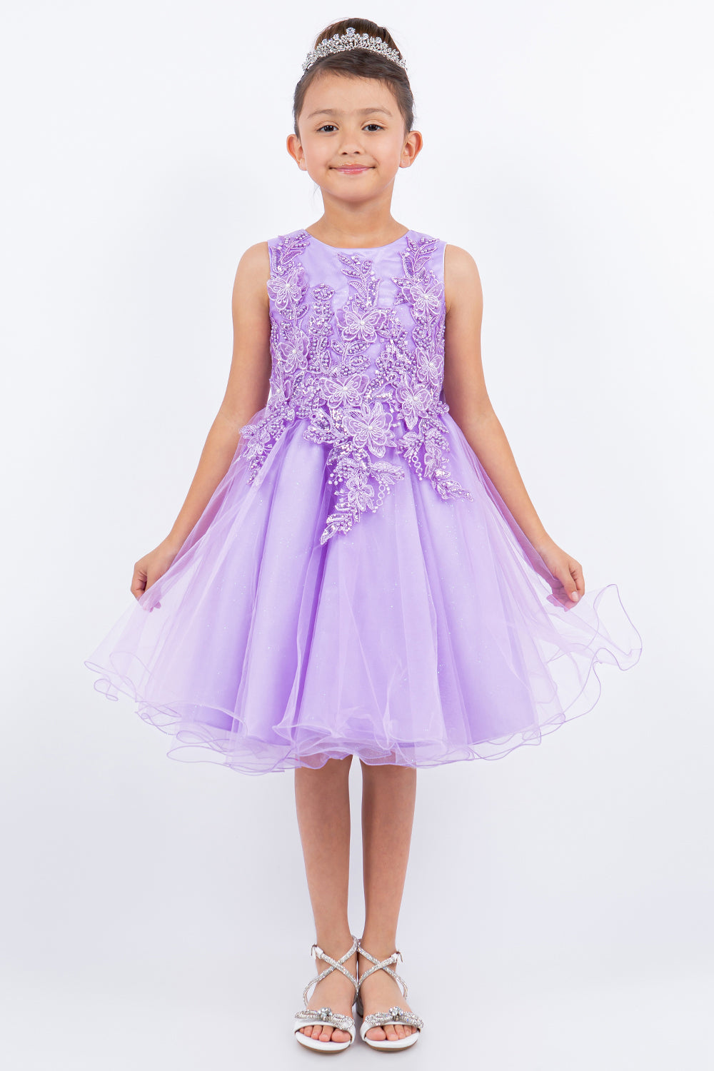 Flower Girl Dresses Short Applique Flower Girl Dresses Lilac