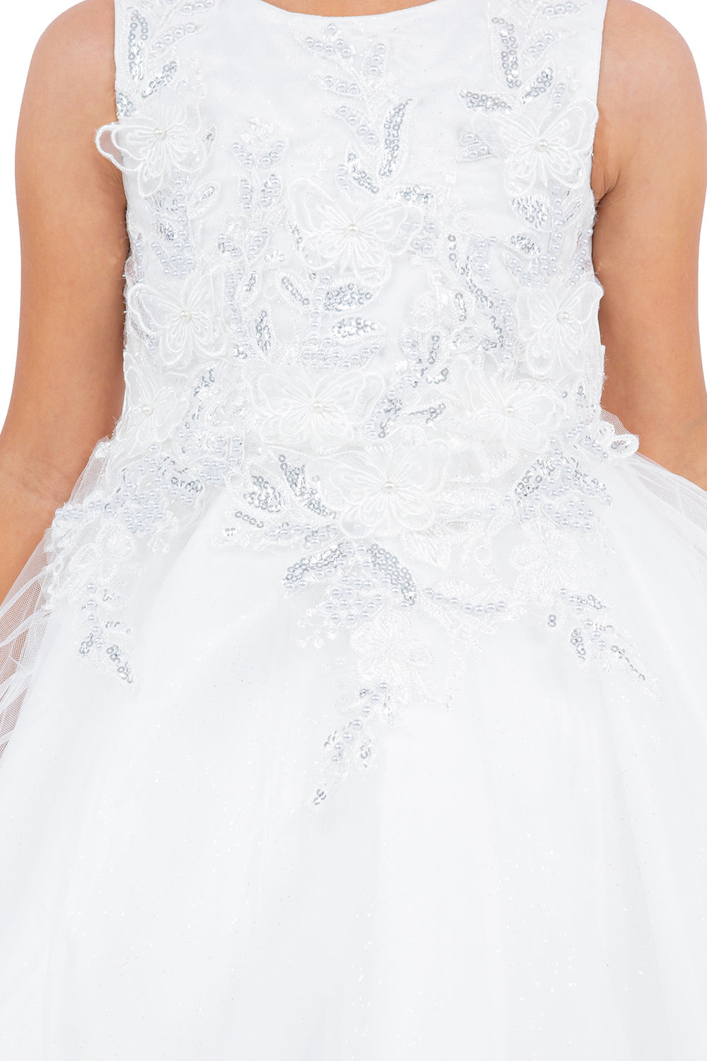 Flower Girl Dresses Short Applique Flower Girl Dresses Off White