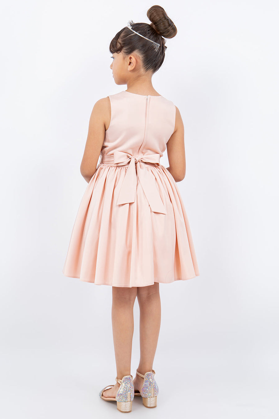 Flower Girl Dresses Short Pleated A Line Flower Girl Dress Blush