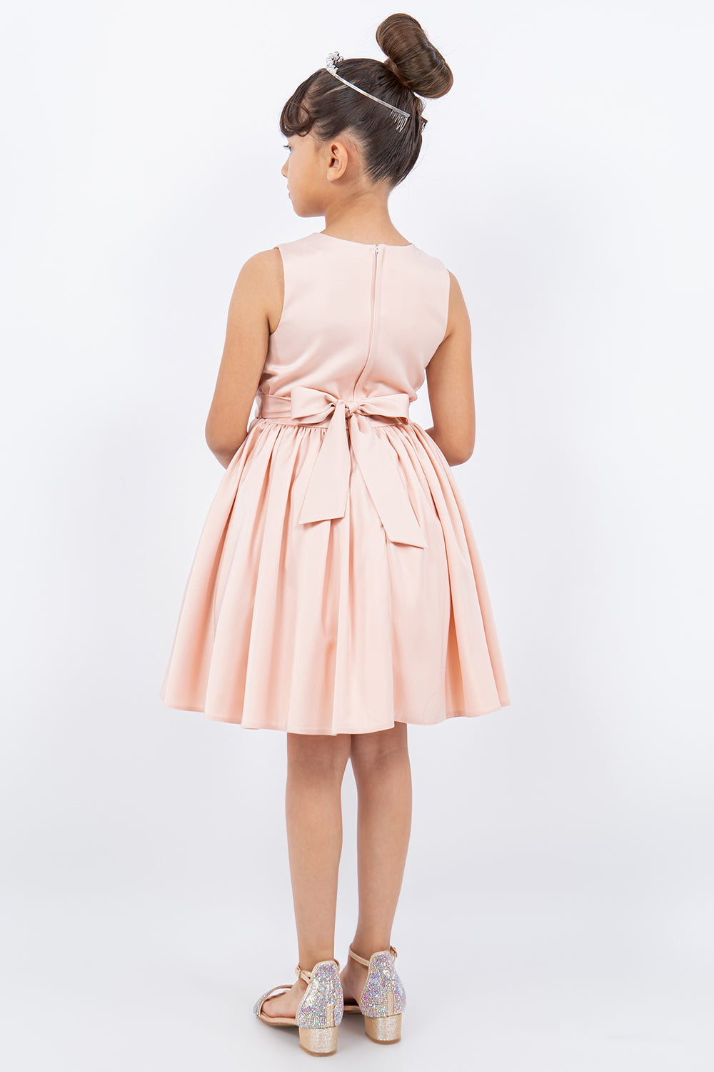 Flower Girl Dresses Short Pleated A Line Flower Girl Dress Blush