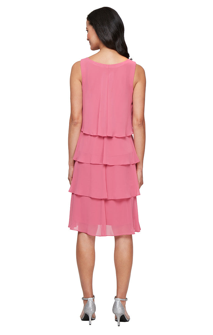 Cocktail Dresses Ruffle Short Cocktail Jacket Dress Rose