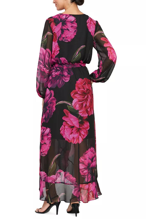 Mother of the Bride Dresses Long Floral Mother of the Bride Dress BLACK MULTI