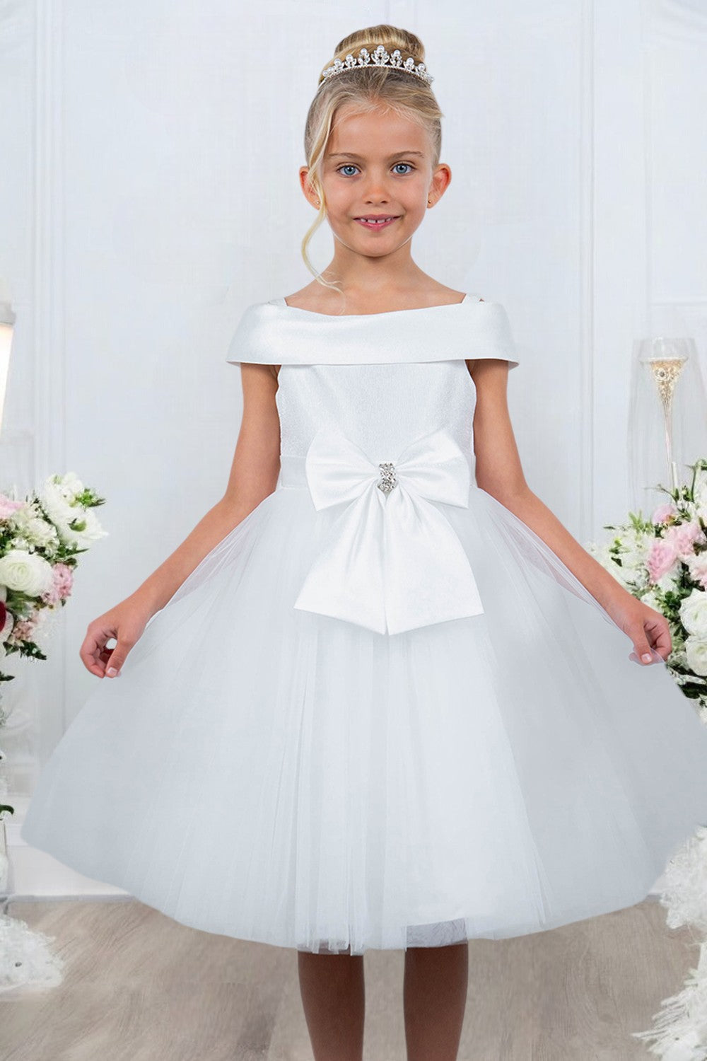 Flower Girl Dresses Flower Girl A Line Short Dress White