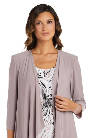 Mother of the Bride Dresses Short Two Piece Print Mother of the Bride Dress Mocha