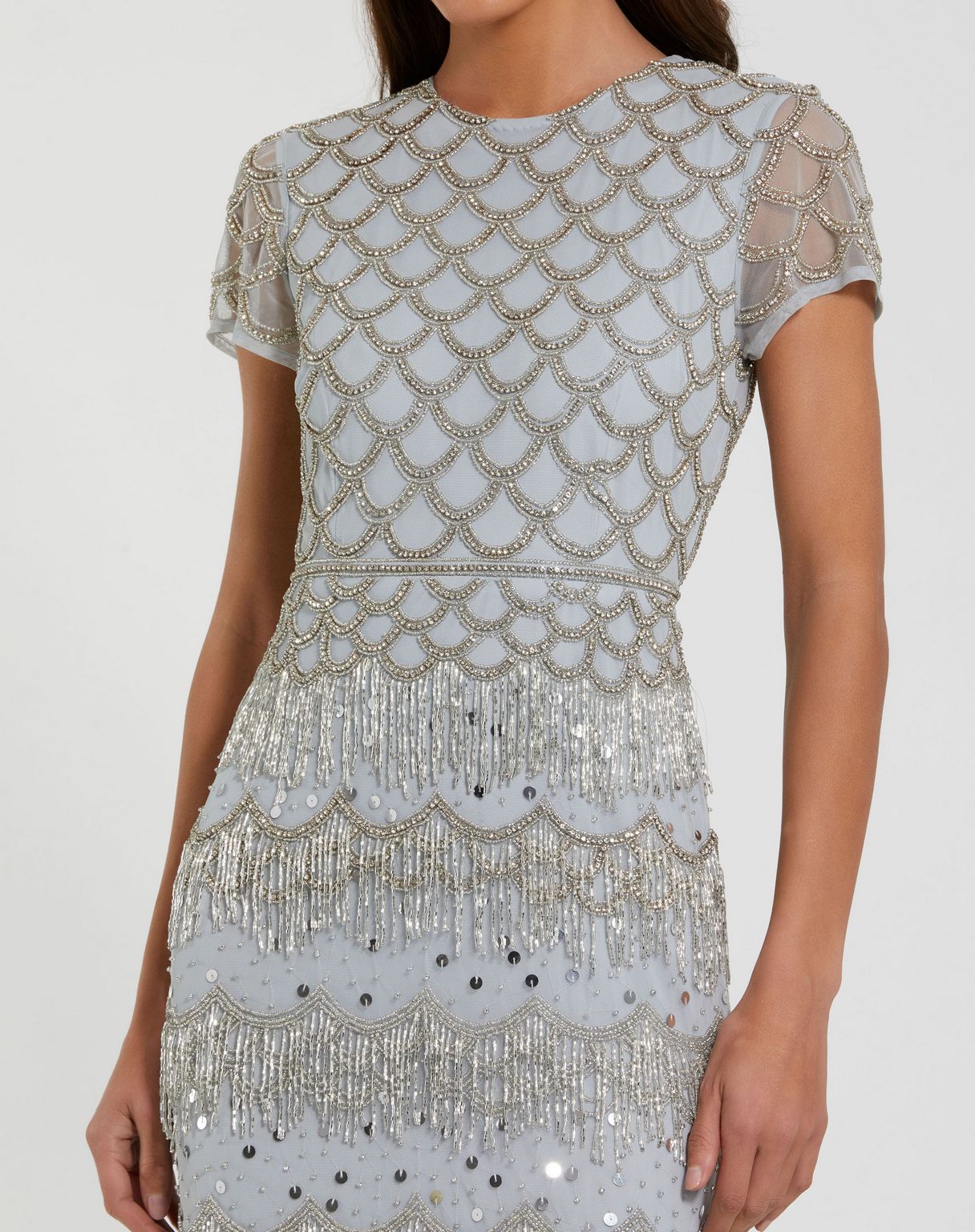 Formal Dresses Fitted Ruffle Long Formal Evening Dress Seafoam