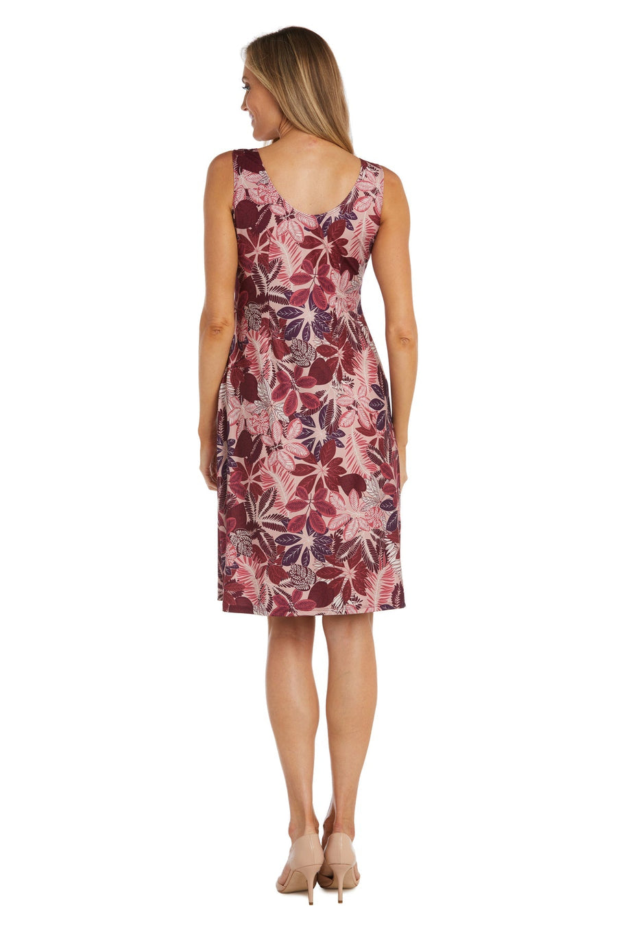 Formal Dresses Floral Print Short Formal Dress Burgundy