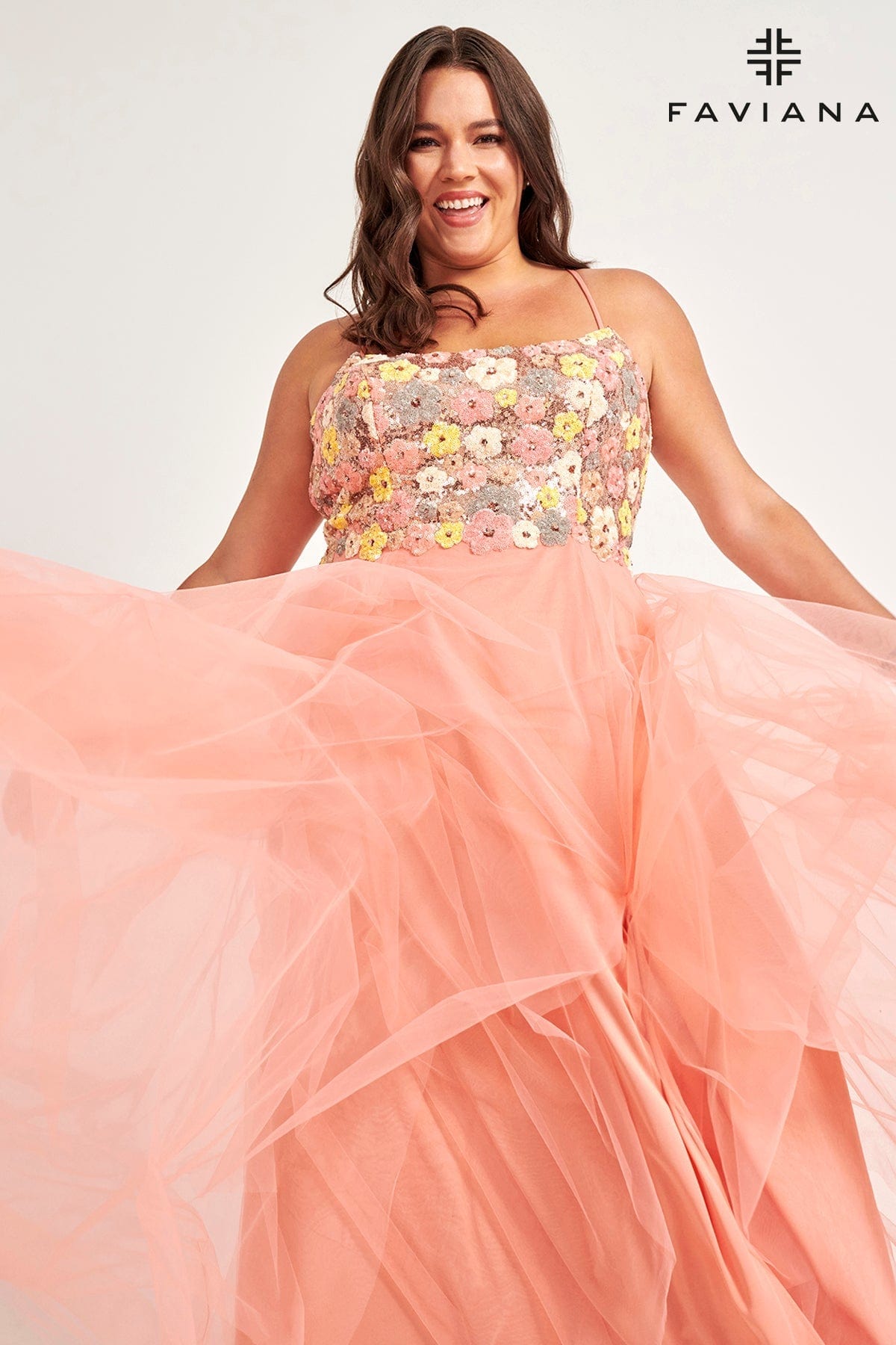Prom Dresses Long Formal Sequin Floral Plus Size Prom Dress Spring Pink