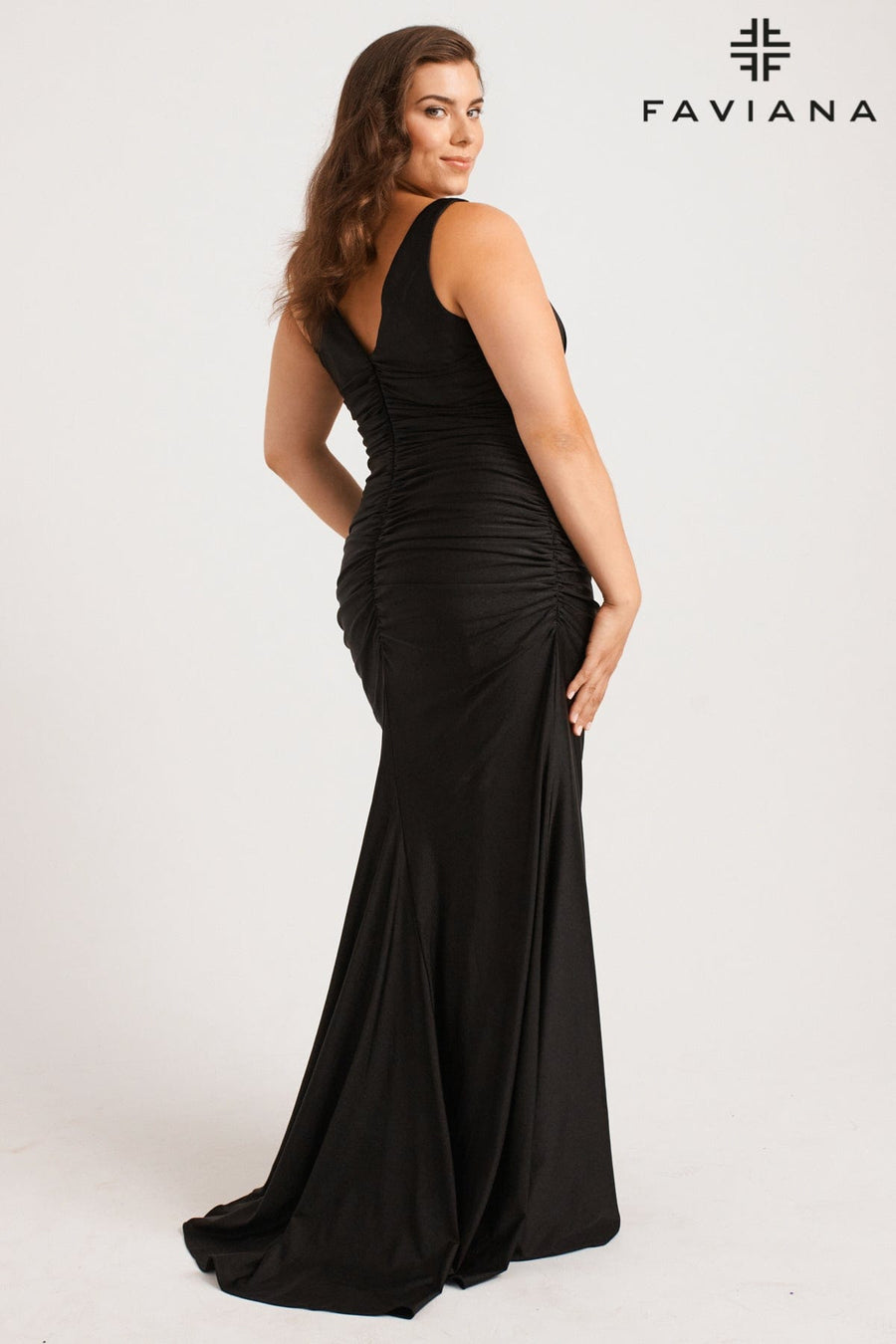 Plus Size Dresses Long Formal Fitted Plus Size Dress Black