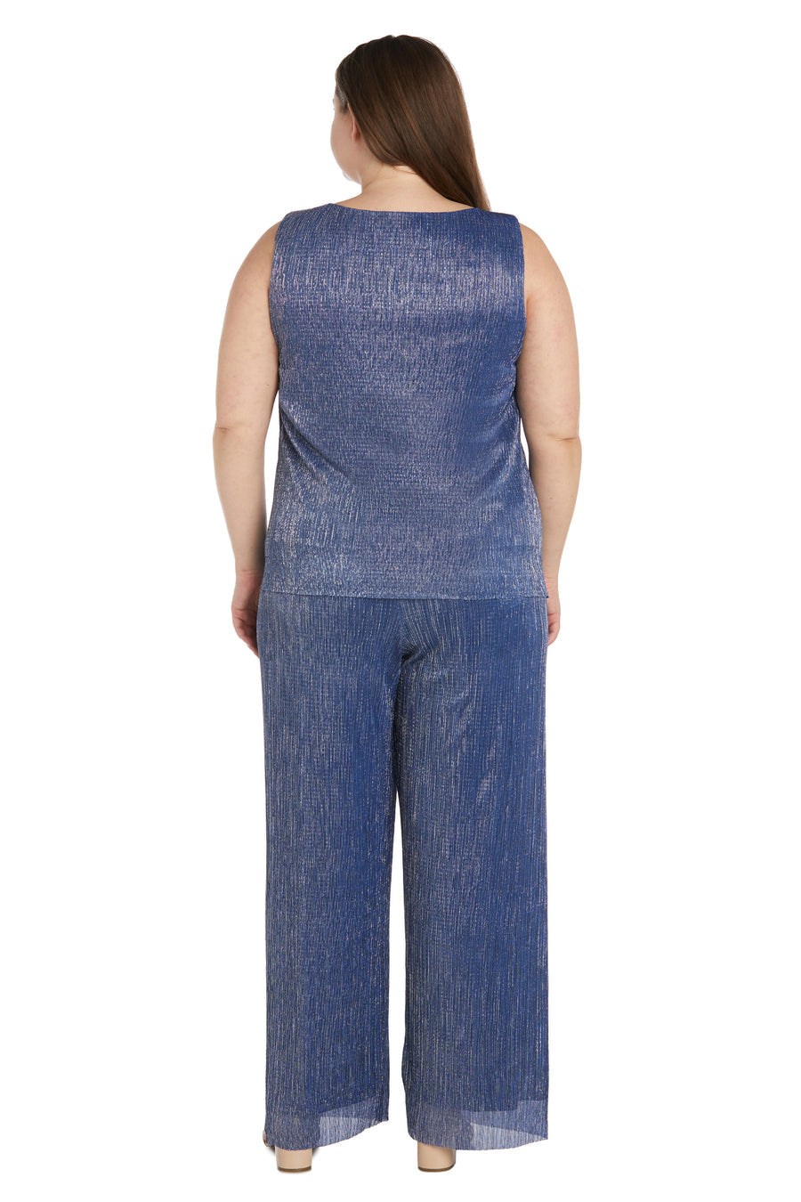 Pant Suit Three Piece Crinkle Plus Size Pantsuit Denim